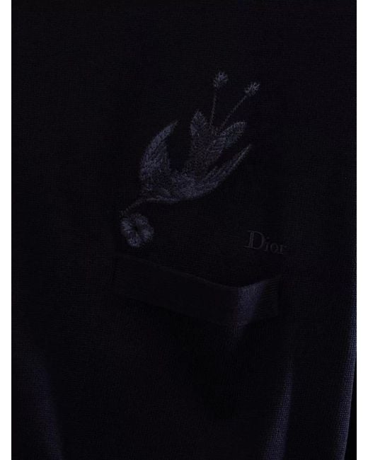 Dior Blue Cotton Cardigan for men