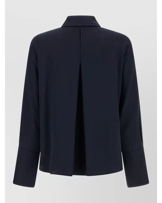 Max Mara Blue Silk Mxpvoliera Shirt