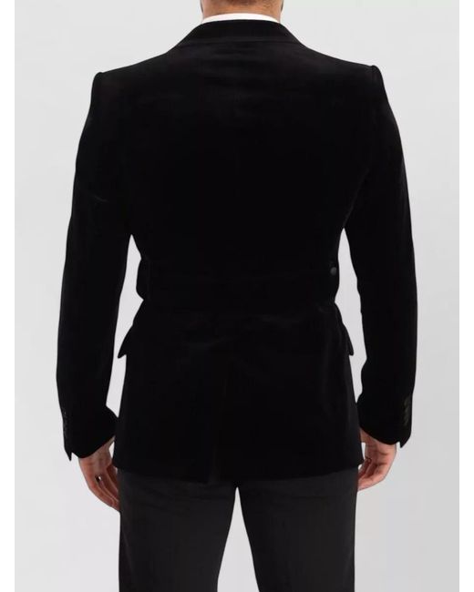 Dolce & Gabbana Blue Velvet Slim-Fit Single-Breasted Blazer for men