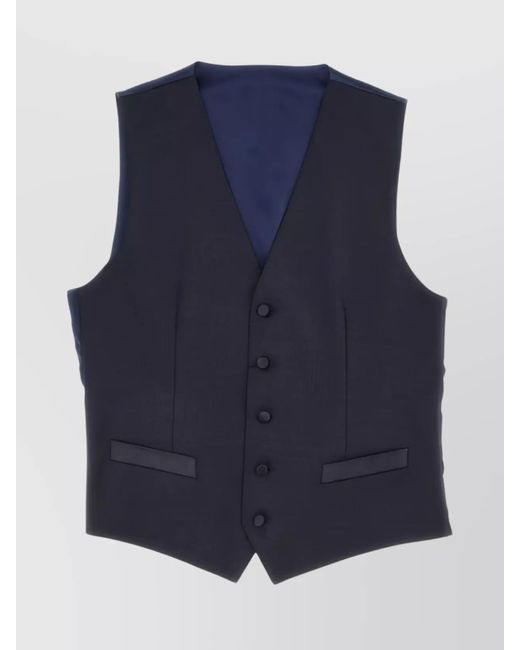 Dolce &amp; Gabbana Gilet Nero Senza Maniche Gi Rocollo, 70% Viscosa 30% Cotone, Taglia XS, Nuovo Con Etichette
