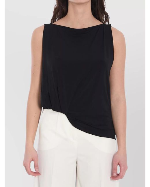 Jacquemus Black Asymmetric Cutout Sleeveless Top
