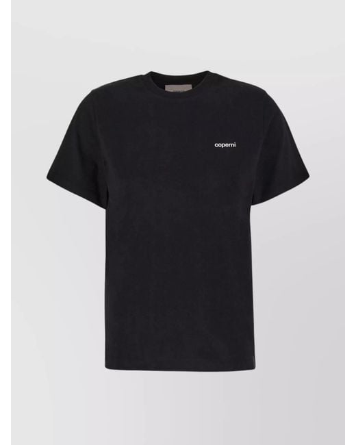 Coperni Black Cotton Logo-Print Short-Sleeve T-Shirt