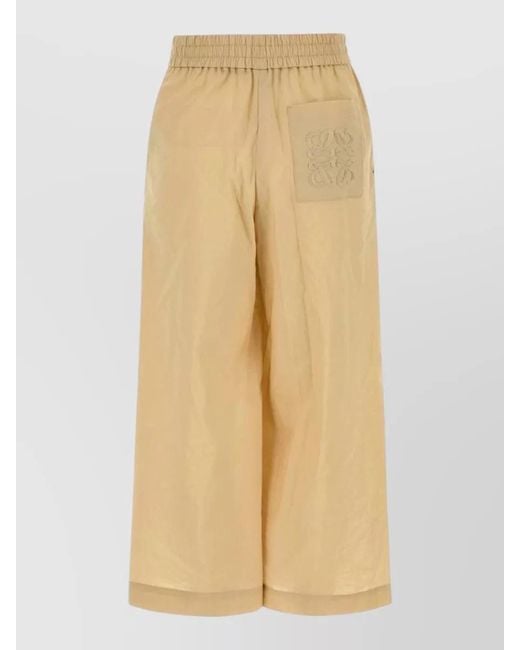 Loewe Natural Cotton Blend Ibiza Casual Wide Leg Pants