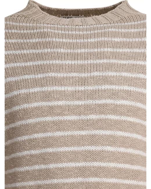 Alex Mill Gray Harbor Striped Crew Neck Knit Sweater for men