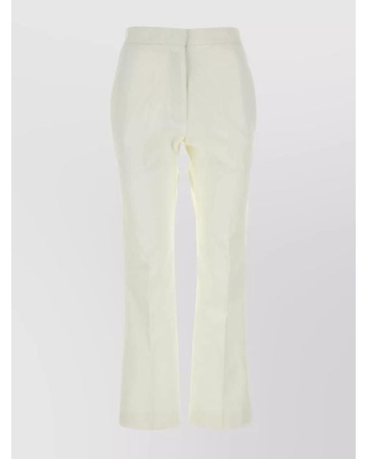 Jil Sander White Cotton Trousers