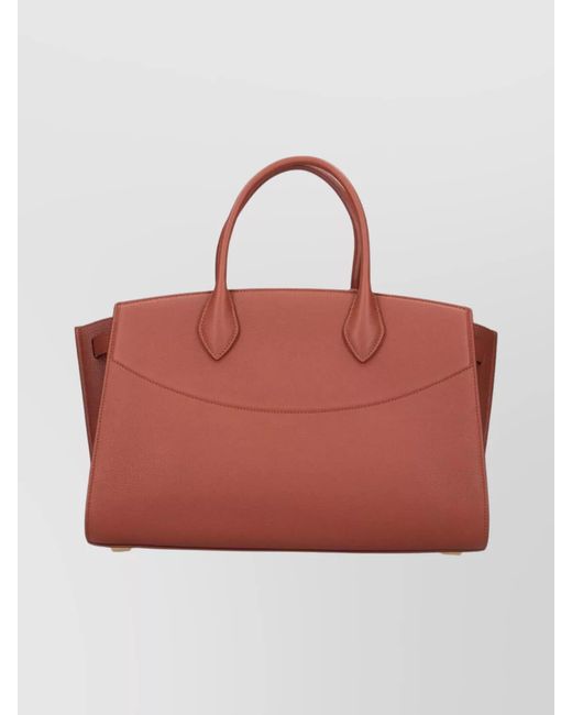 Ferragamo Red The Studio Soft Medium Leather Shoulder Bag