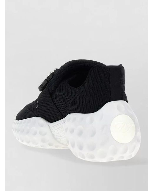 Roger Vivier Black Run Light Sneakers Strap Mesh Rubber Sole