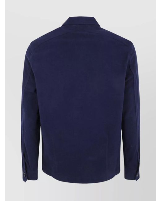 Paul Smith Blue Military Style Overshirt Jacket For for men