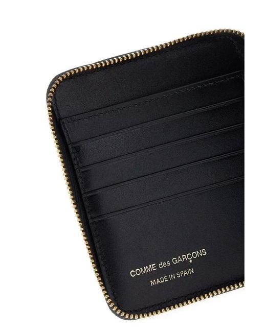Comme des Garçons Black Leather Zip-Around Wallet