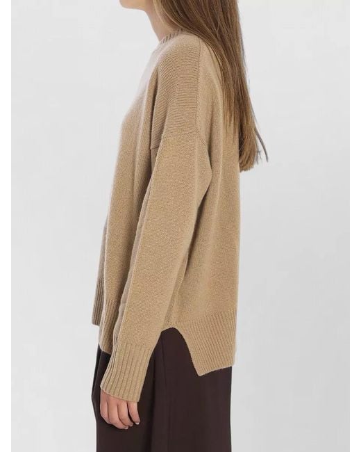 Allude Multicolor Cashmere Sweater Dropped Shoulders Longline Silhouette