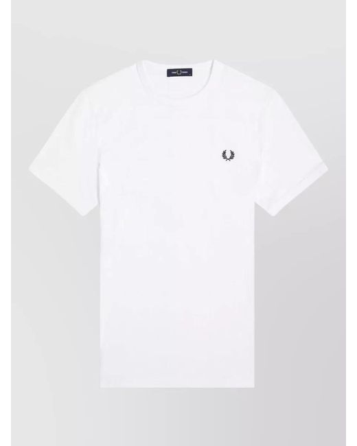 Fred Perry White Short-Sleeve T-Shirt for men
