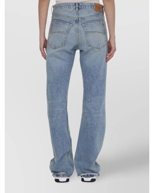 Balenciaga Blue Denim Low-Rise Straight-Leg Jeans