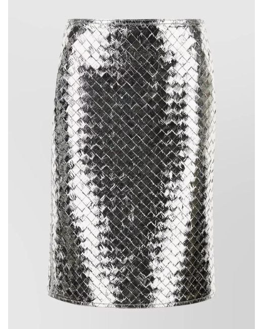 Slit Back Leather Skirt