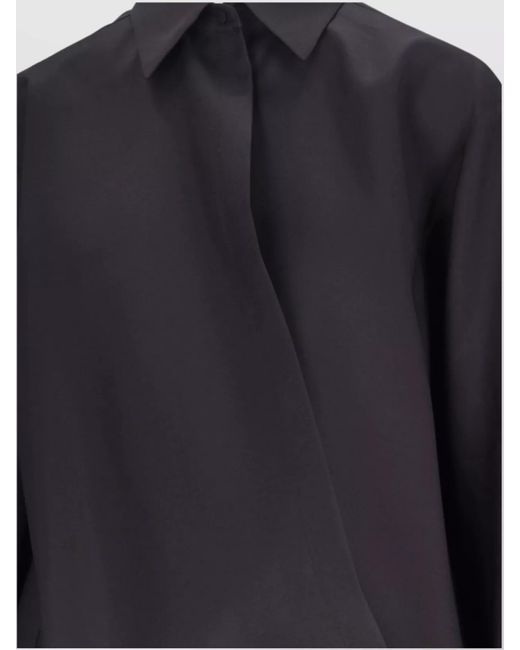 Valentino Blue Silk Wool Mohair Shirt