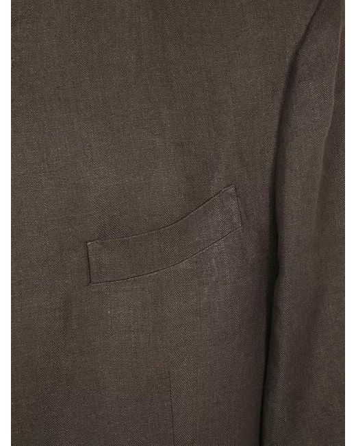 Boglioli Brown Linen Suit Jacket for men