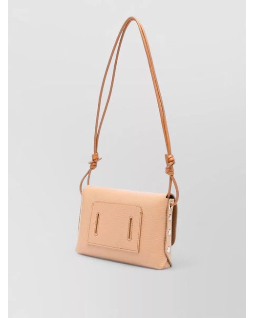 Zanellato Natural Lettera Daily Leather Shoulder Bag Clutch