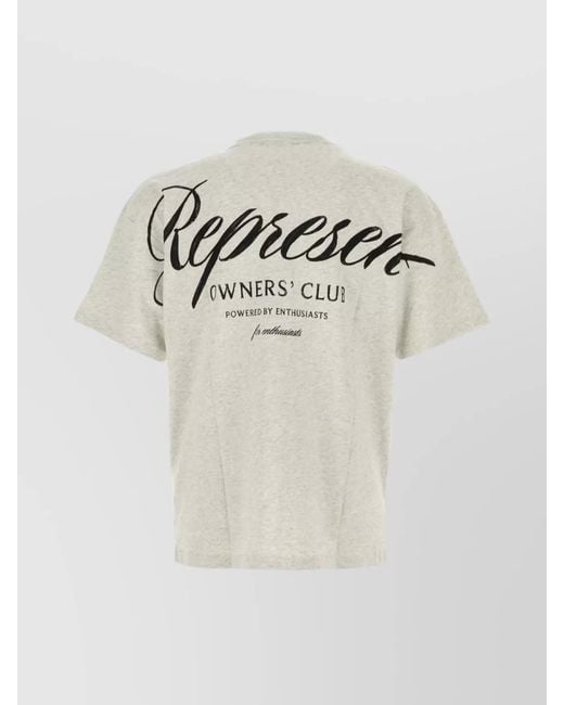 Represent White Owners Club Graphic Print Cotton T-Shirt for men
