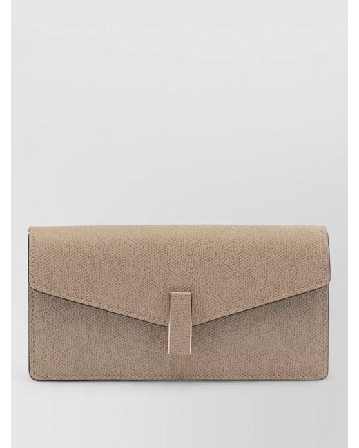 Valextra Natural Iside Leather Clutch Bag