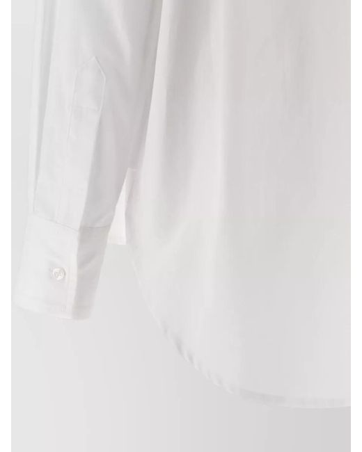 Loulou de Saison White Cotton Poplin Oversized Shirt