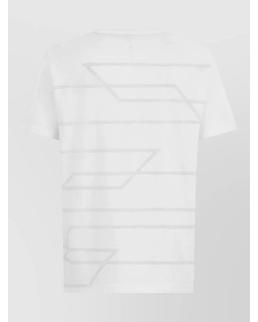 Boss White Short Sleeve T Shirt Geometric Print for men