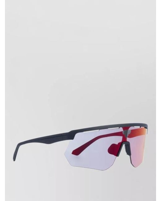 Facehide Blue Sunglasses Angular Frame Colored Lenses Case