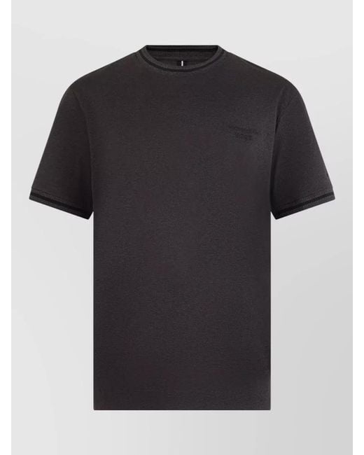 Boss Black Cotton Logo-Embroidered Short-Sleeve T-Shirt for men