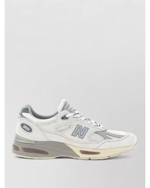 New Balance White Low-Top Sneakers for men