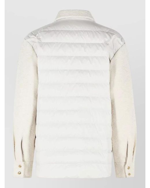 Moncler Natural Padded Bouclé Shirt Jacket