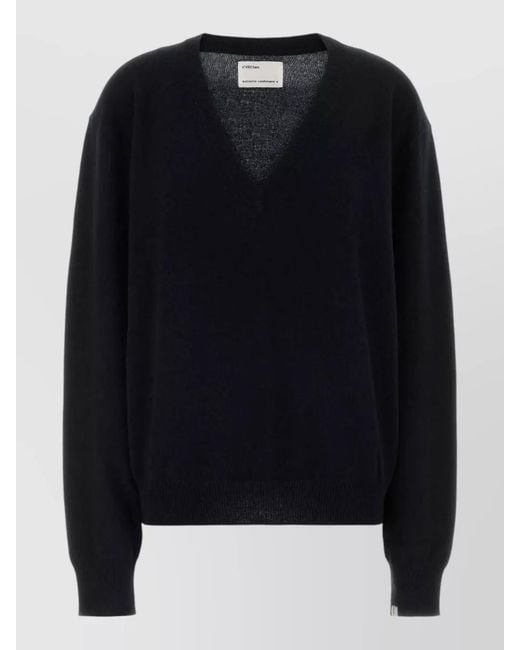 Extreme Cashmere Black Cashmere V Neck Sweater Number 492