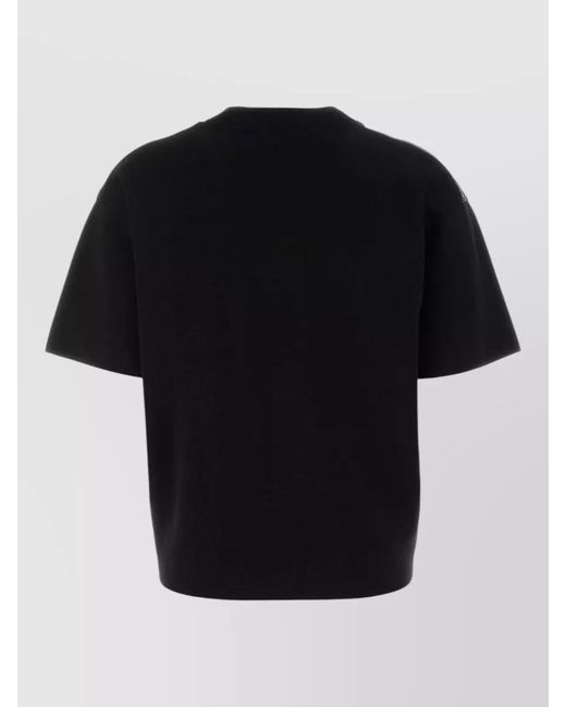 MM STUDIO Black Viscose Blend T-Shirt