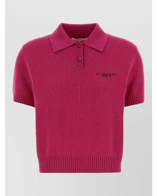 Givenchy Pink Wool Cashmere Polo Shirt for men