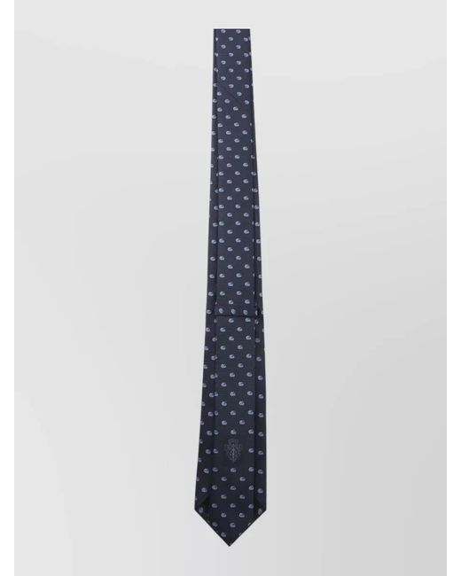Gucci Blue Silk Jacquard Tie for men