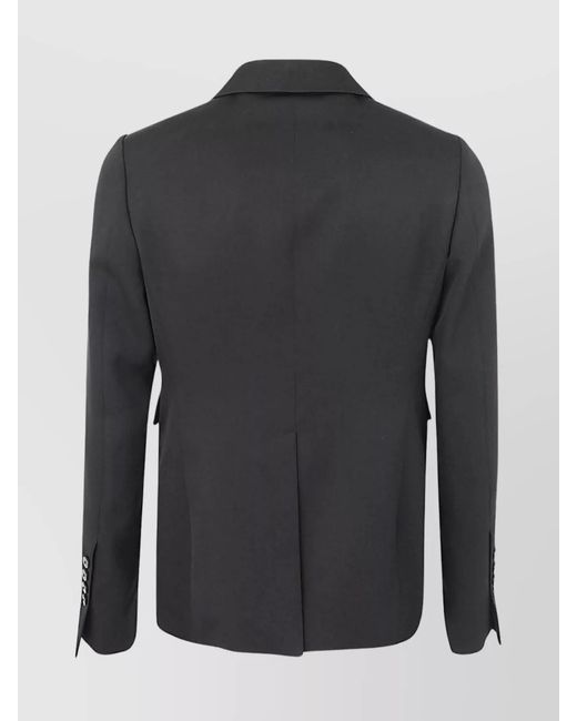SAPIO Black Wool Single Breasted Blazer Jacket for men