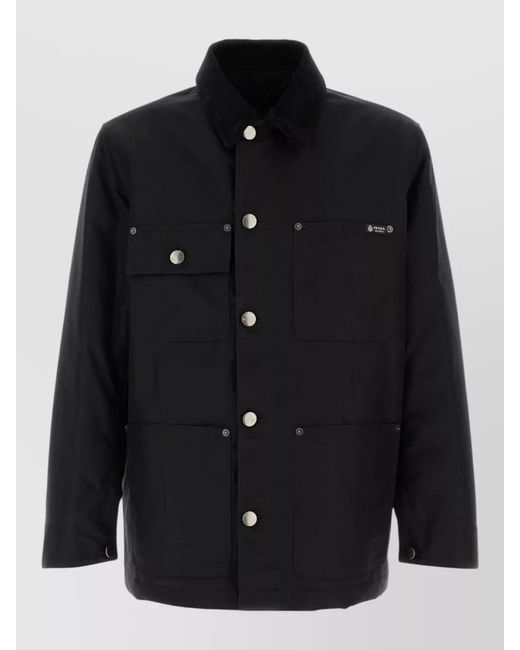 Prada Black Single Breasted Coat for men