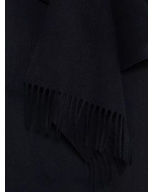 Closed Black Versatile Length Scarf Soft Texture Lightweight Fringe