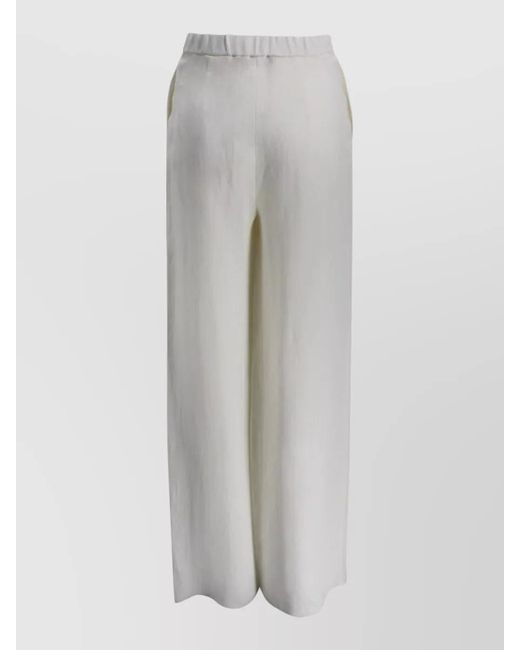 Max Mara Gray Pelota Linen Trouser Studio