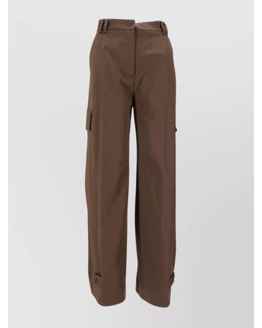 P.A.R.O.S.H. Brown Wide-Leg Trousers