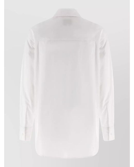 Loulou de Saison White Cotton Poplin Oversized Shirt