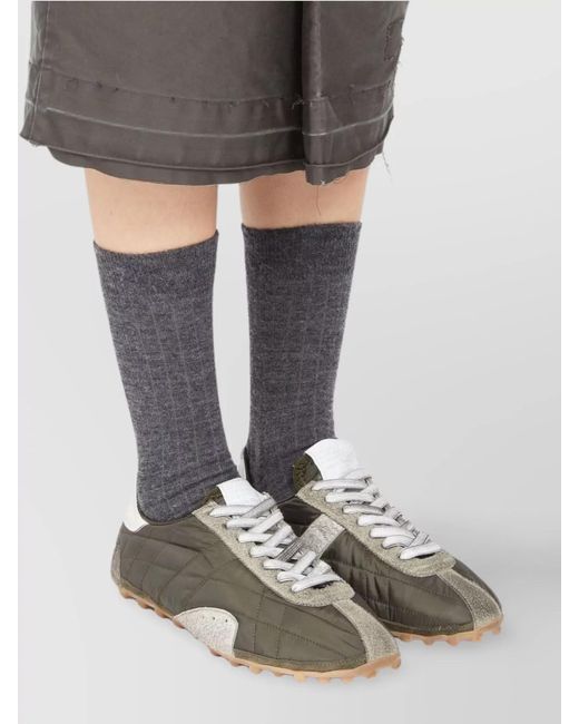 Maison Margiela Multicolor Quilted Paneled Low-Top Sneakers