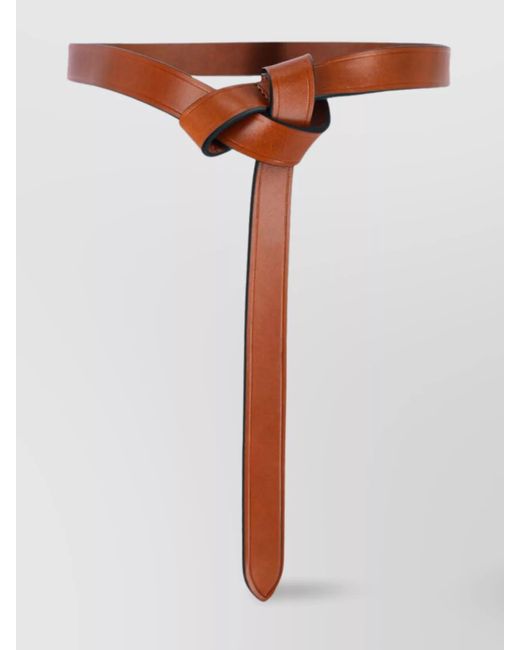 Isabel Marant White Adjustable Knot Detail Smooth Finish Belts