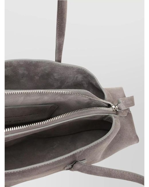 The Attico Multicolor Small Leather Shoulder Bag With Suede Finish