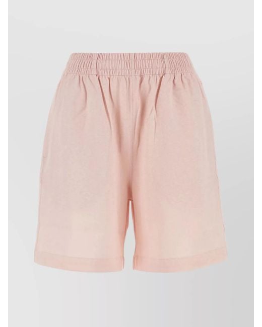 Burberry Pink Cotton Oversized Shorts