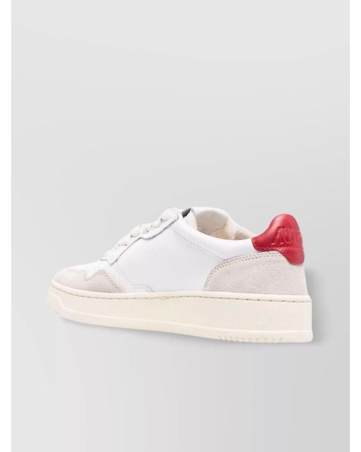 Autry Pink Leather Medalist Low Sneakers