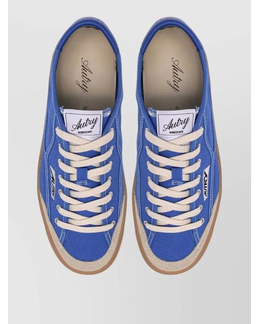 Autry Blue Windscape Low Sneakers Contrast Stitching for men