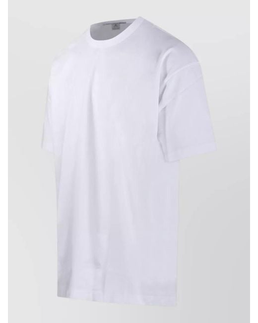 Comme des Garçons White Short Sleeve Crew Neck Cotton T Shirt for men
