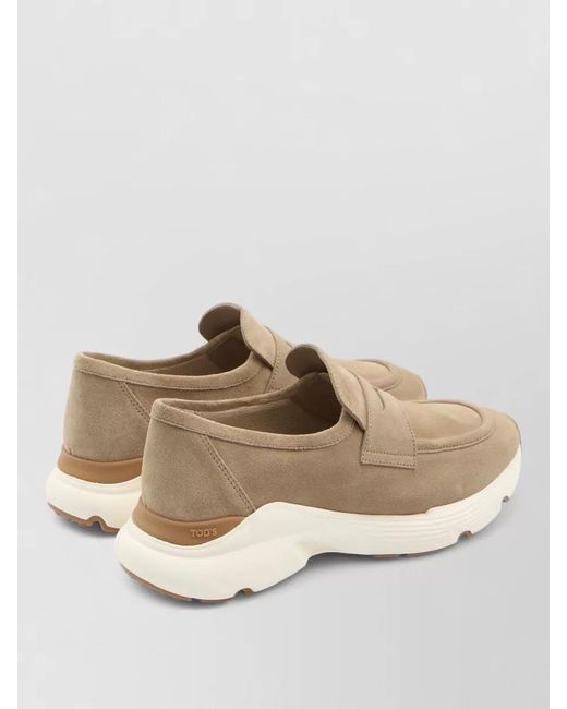 Tod's Natural Calfskin Loafers
