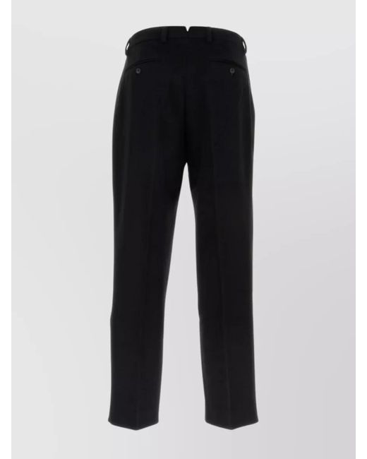 VTMNTS Black Wool Tailored Trousers for men
