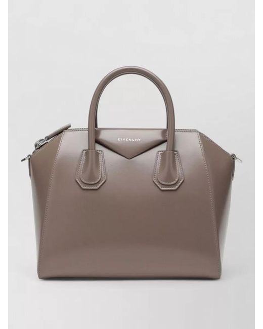 Givenchy Gray Antigona Small Leather Shoulder Bag