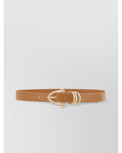 Chloé Multicolor Circular Brass Diamond-Tipped Double Loop Belt