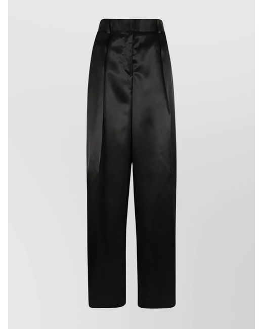 Jil Sander Black Wide-Leg Trousers